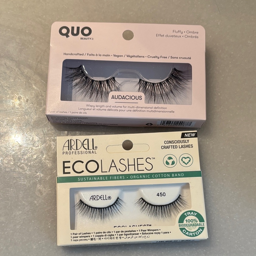 Quo Beauty Lashes and Ardell Eco Lashes